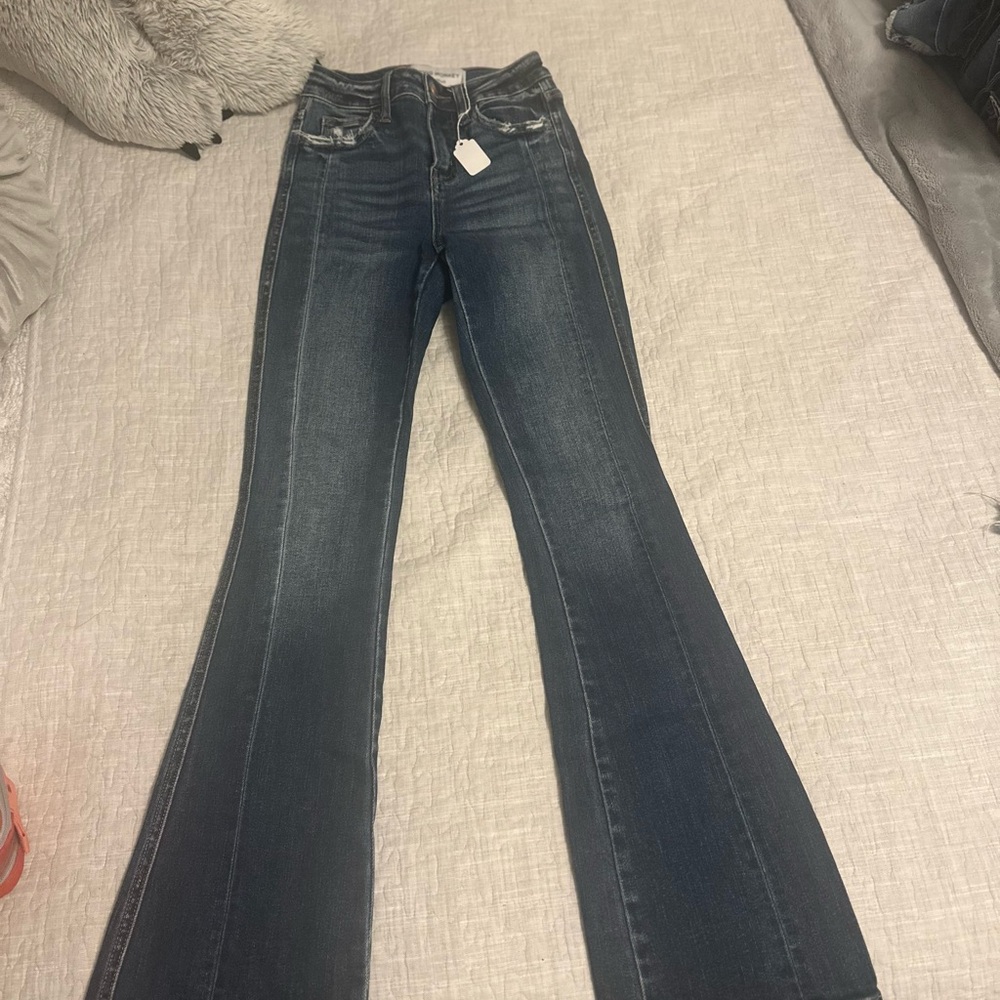 Flying Monkey Dark Blue Flare Jeans